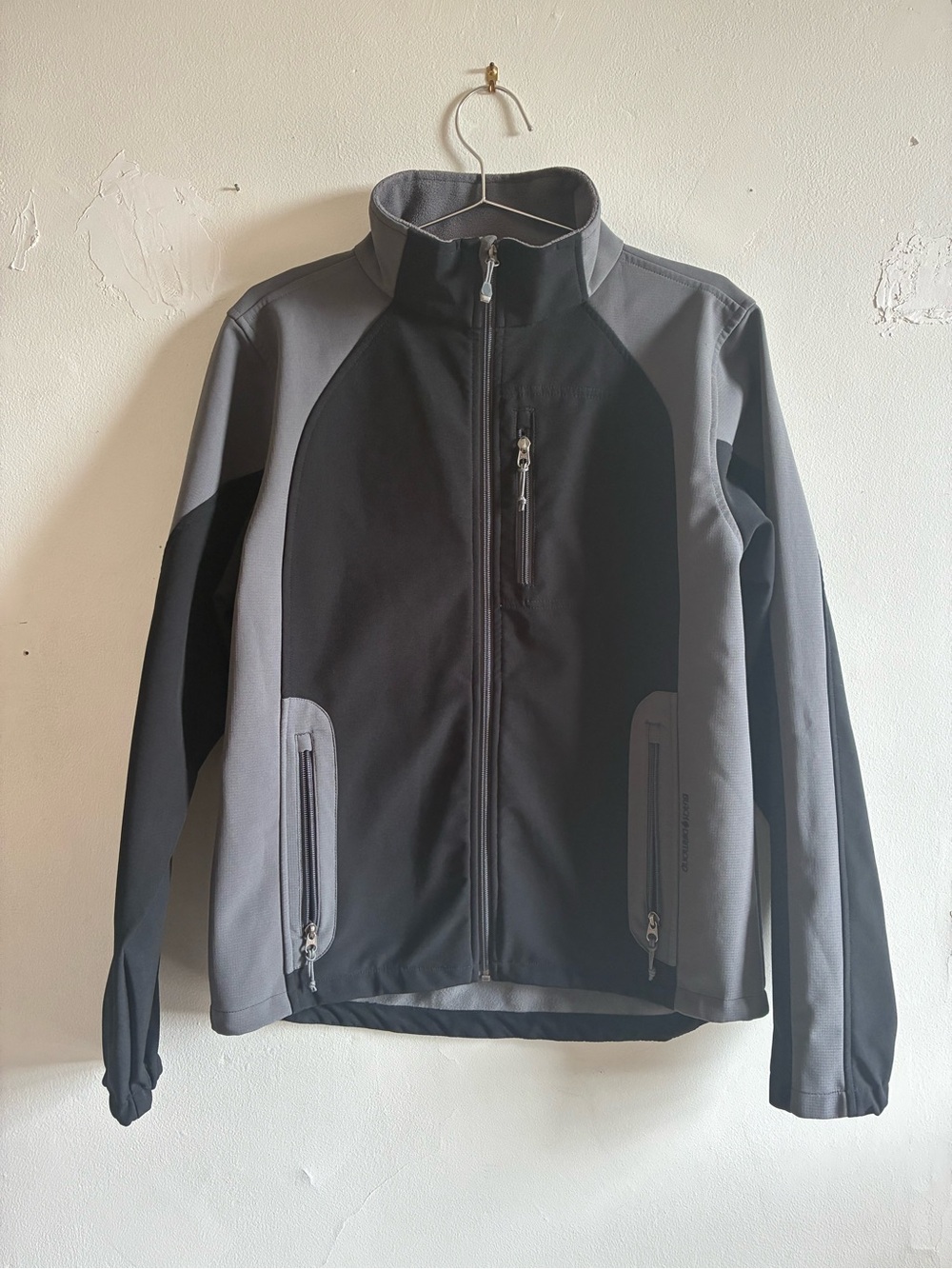 Black Diamond Two-Tone Gray Softshell Performance Jacket